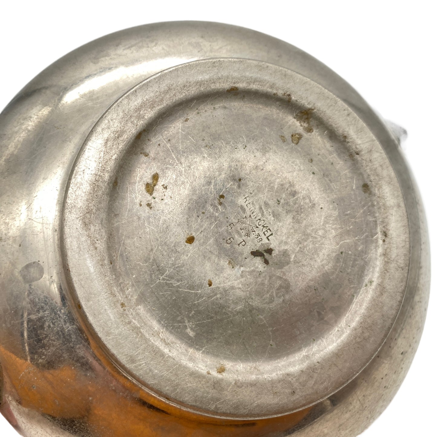 Teekanne Reinnickel Vintage 40er 50er Mid Century Klappdeckel Kanne