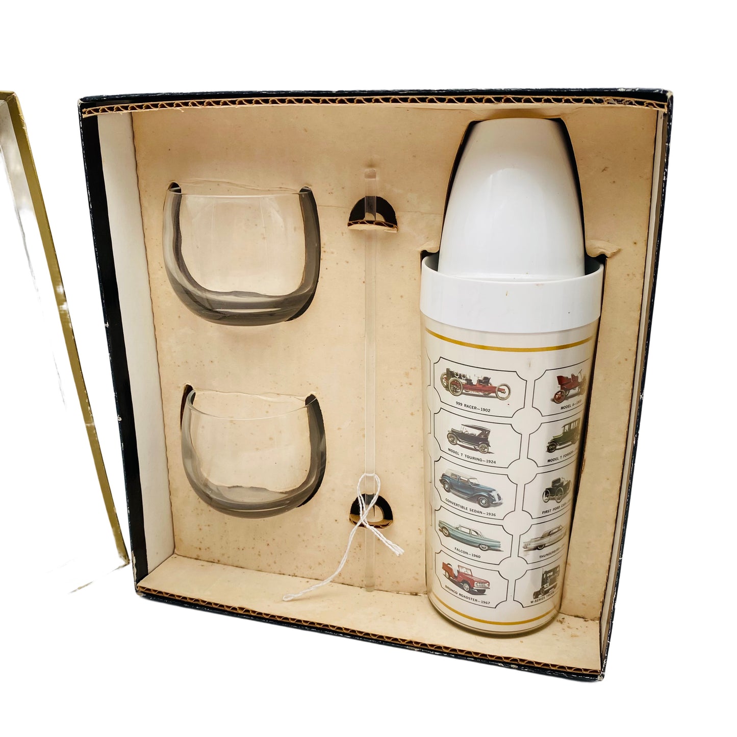 Thermo-Serv Cocktail Set Cocktailshaker Ford Kunststoff Glas 70er Jahre