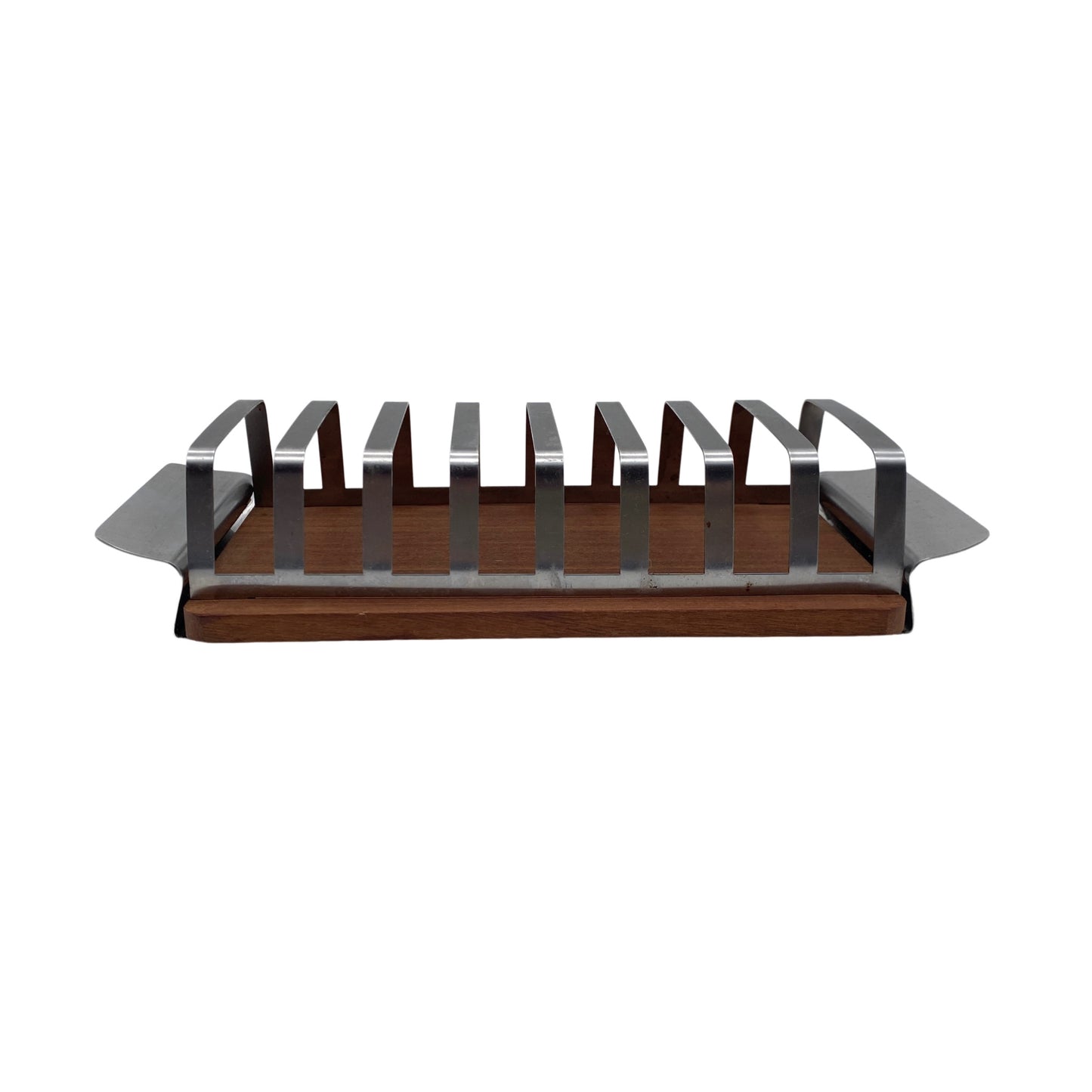 Toasthalter Teak Edelstahl Briefhalter 60er 70er Mid Century Lounge