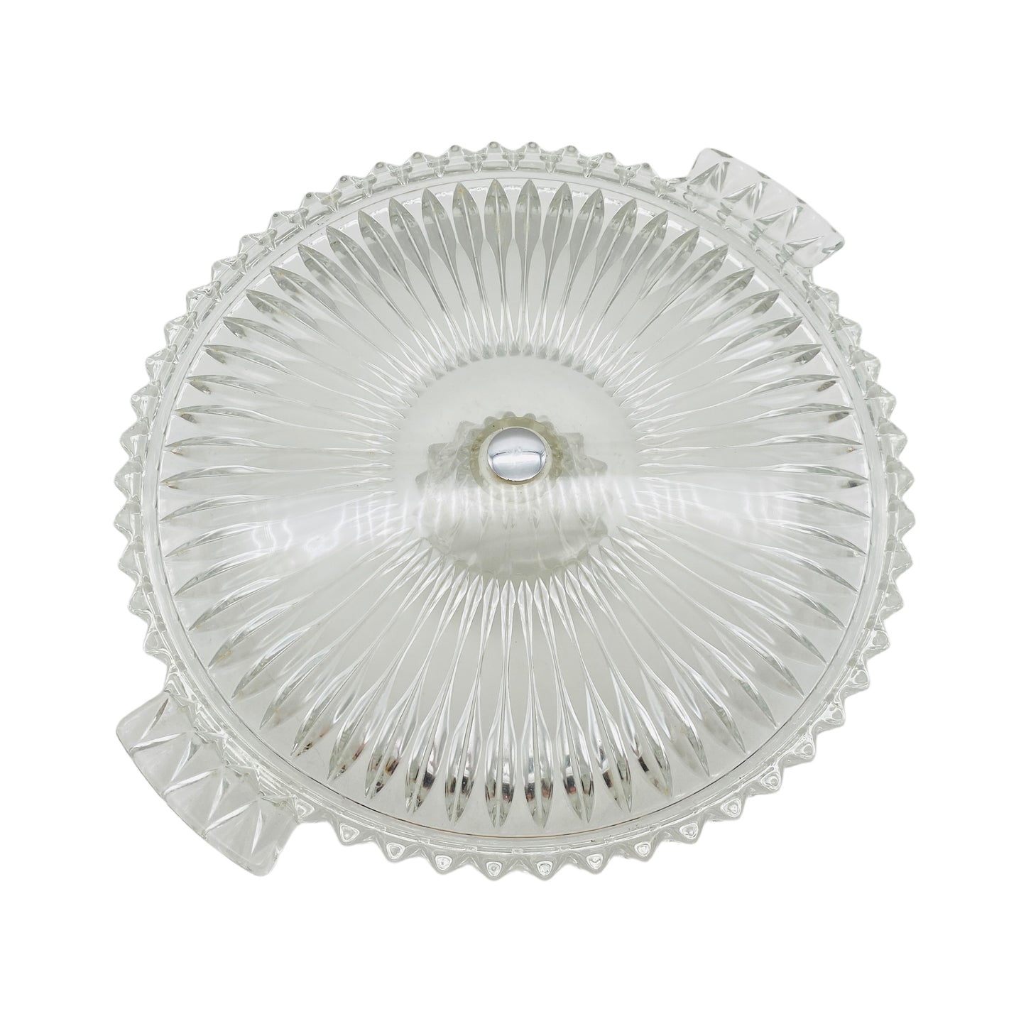 Tortenplatte Glas mit Ständer Kuchenplatte transparent D 30 cm Servierplatte Vintage