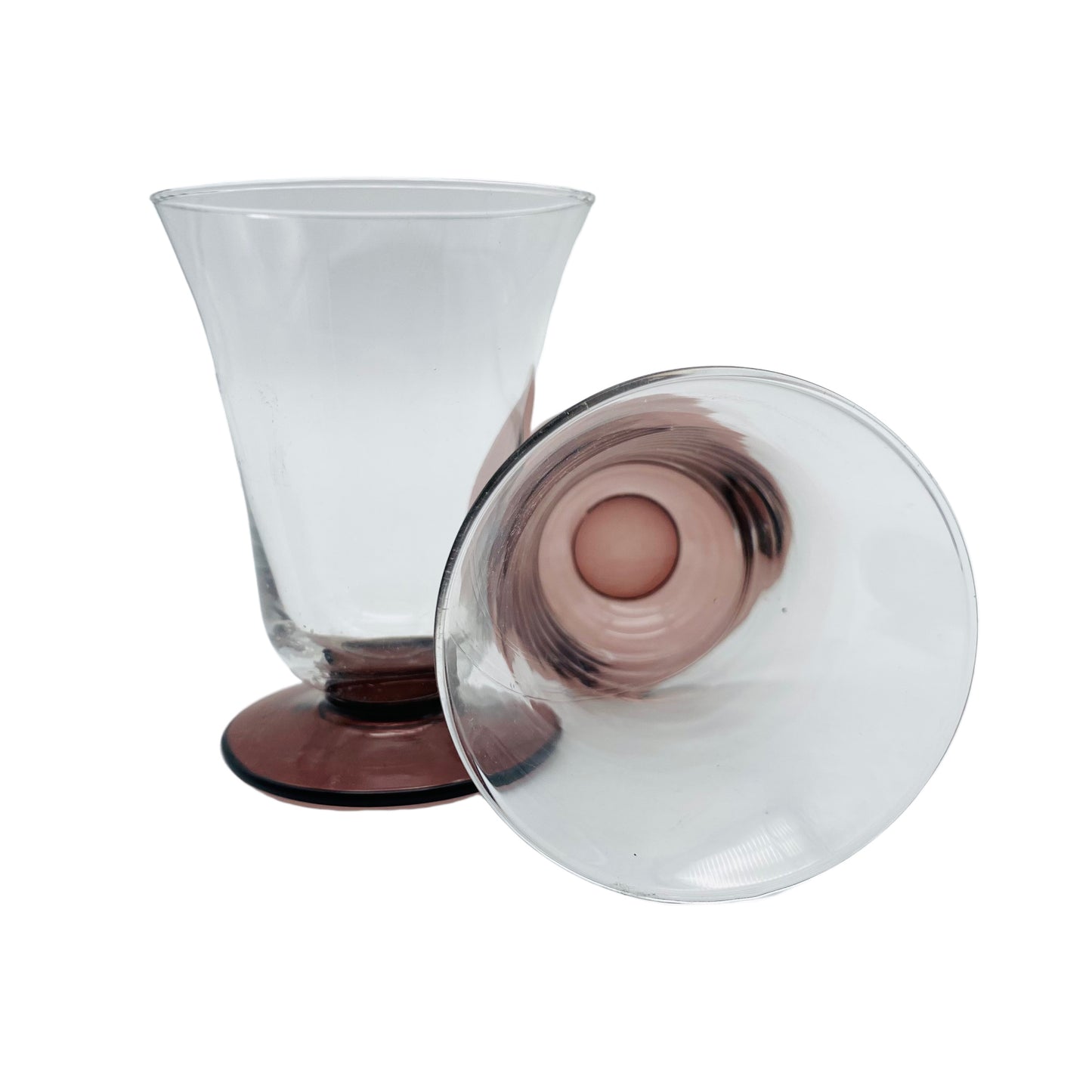 Trinkgläser Likörgläser lila 70er 80er Jahre 2er Set Glas