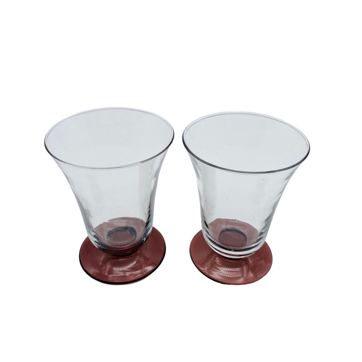 Trinkgläser Likörgläser lila 70er 80er Jahre 2er Set Glas