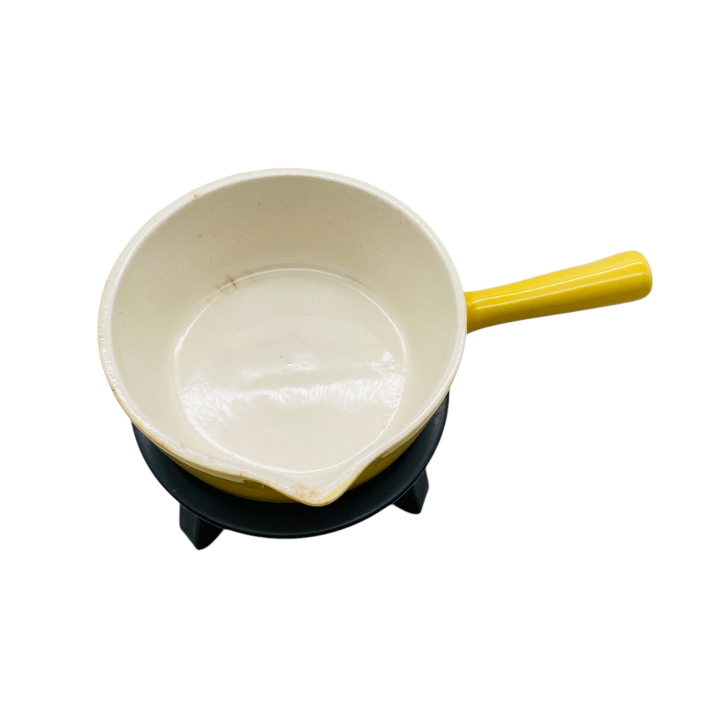 VILLEROY & BOCH Luxembourg Buttertopf Keramik gelb pastell 50er 60er Jahre mit Stövchen