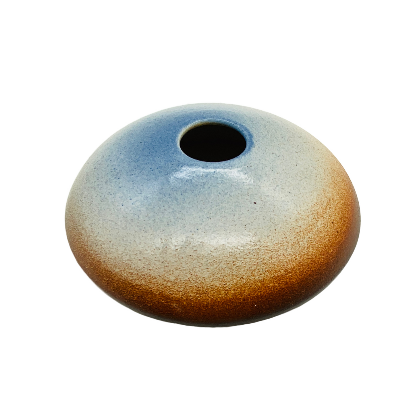 Vase Keramik Studiokeramik 70er 80er Jahre Ufo braun blau Vintage