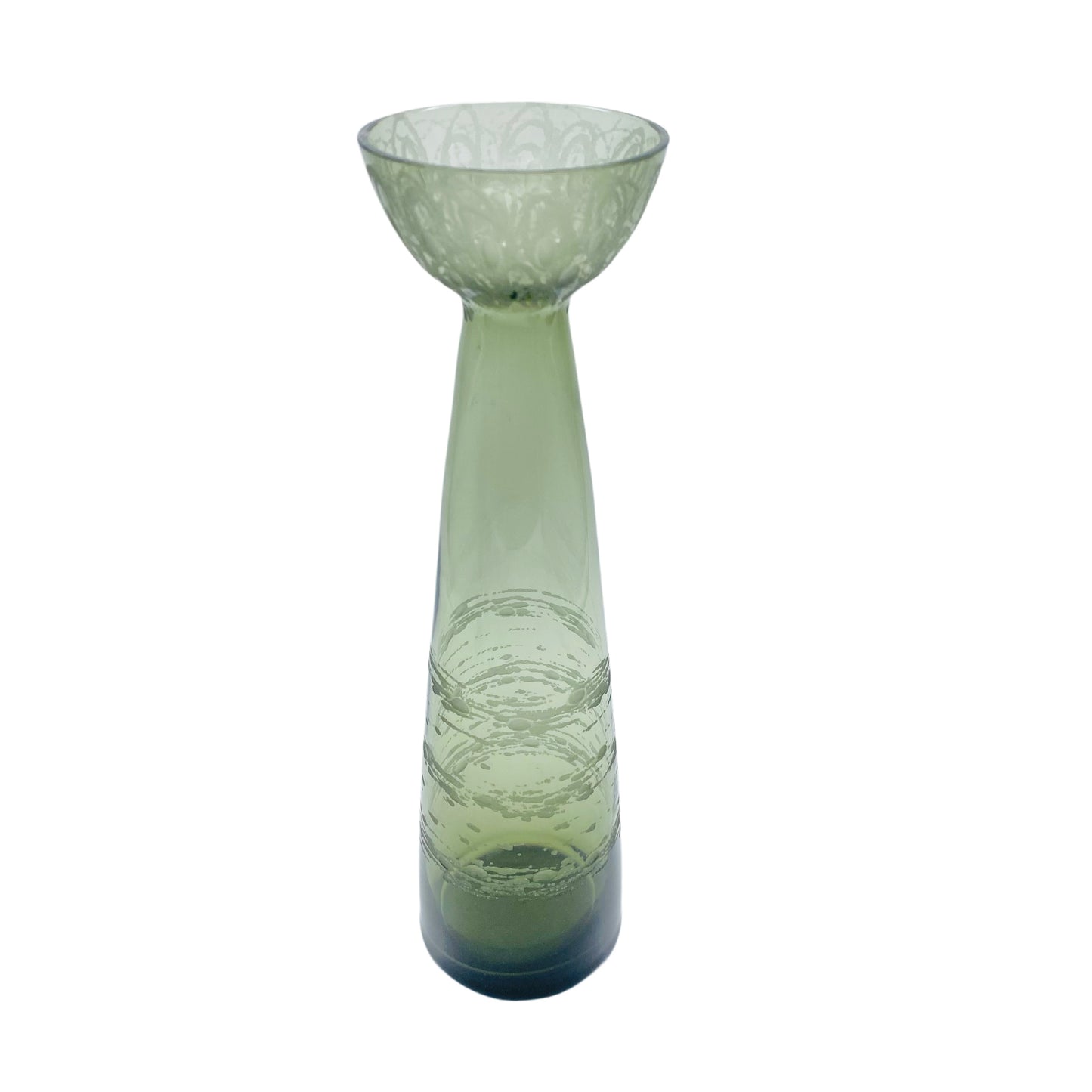 Vase Rauchglas Mid Century Glas 60er 70er Jahre beschliffen