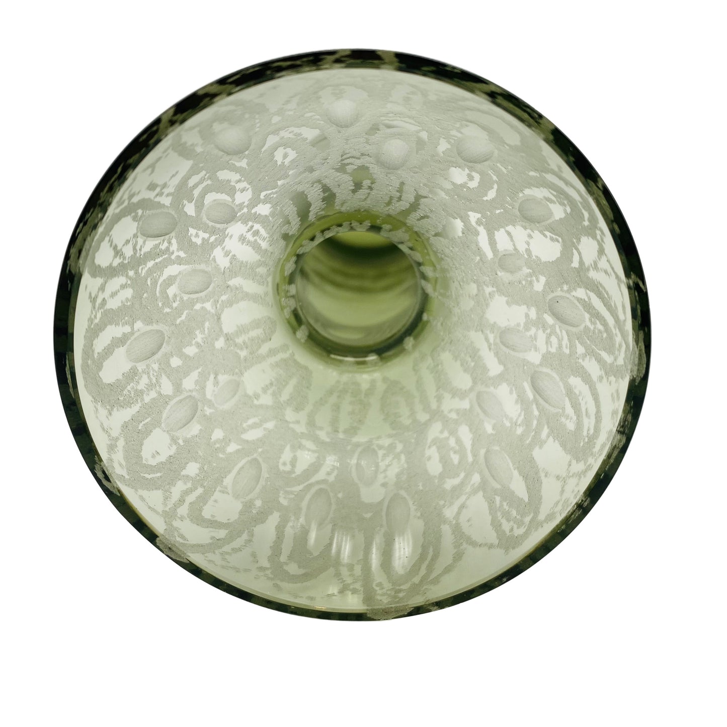 Vase Rauchglas Mid Century Glas 60er 70er Jahre beschliffen