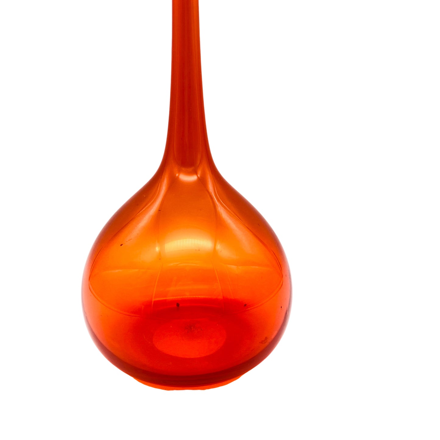 Vase Vintage 60er 70er Mid Century Lounge Glas orange Dekoartion