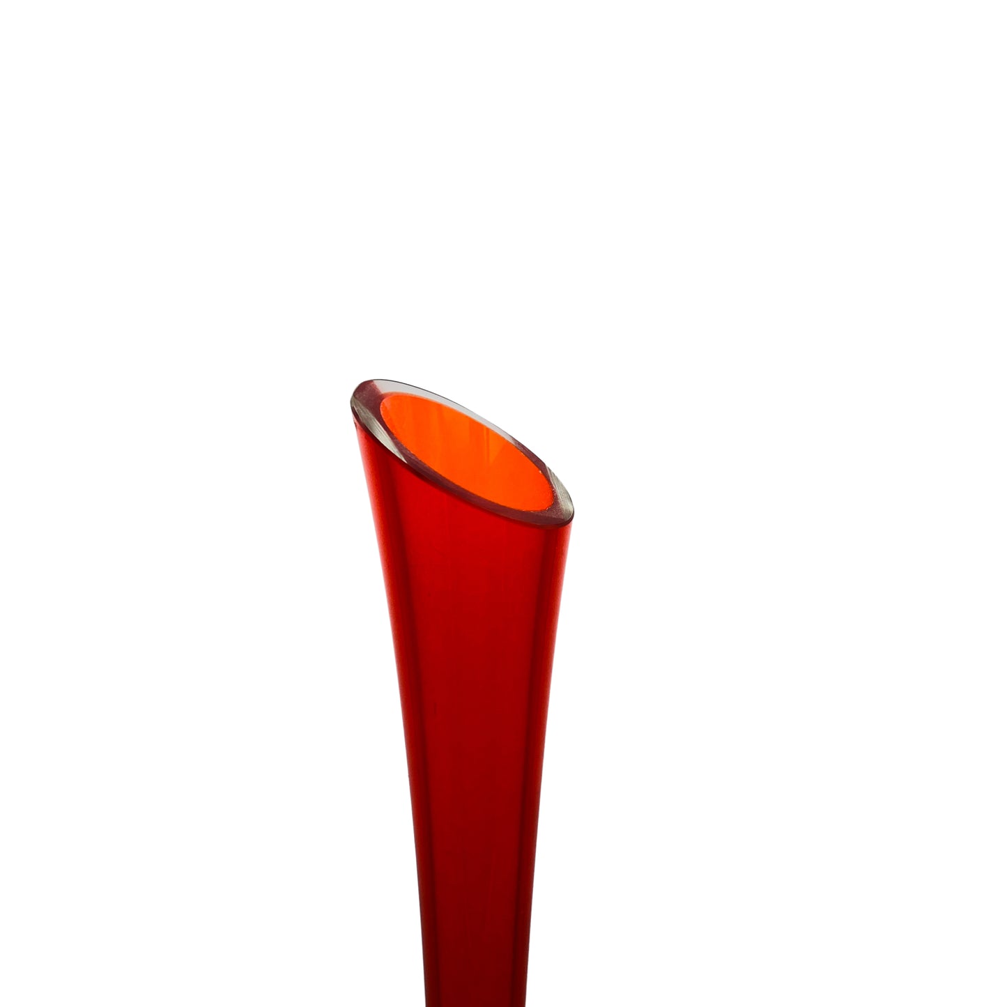 Vase Vintage 60er 70er Mid Century Lounge Glas orange Dekoartion