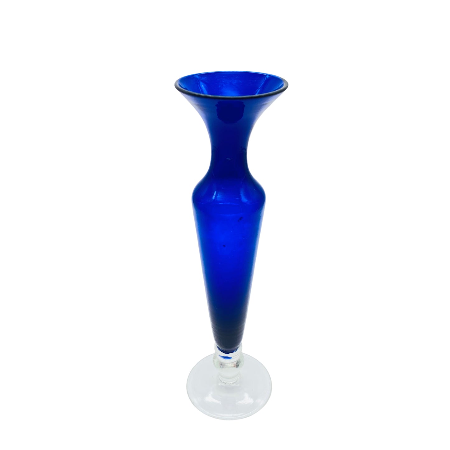 Vase blau Glas 60er 70er Jahre Vintage Mid Century