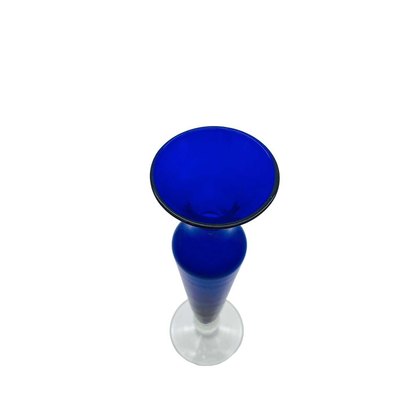 Vase blau Glas 60er 70er Jahre Vintage Mid Century