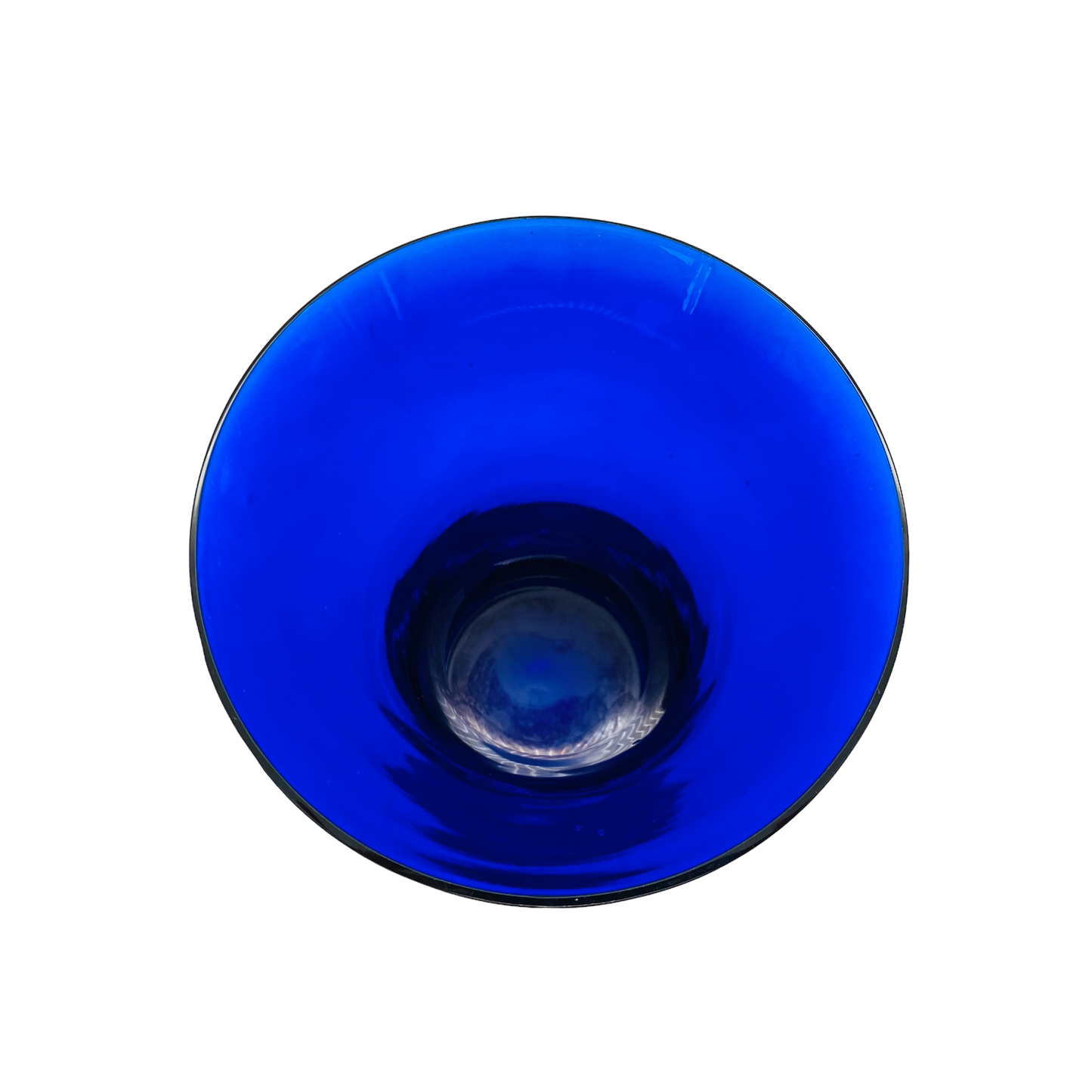 Vase blau Glas 60er 70er Mid Century Lounge Vintage Dekoration