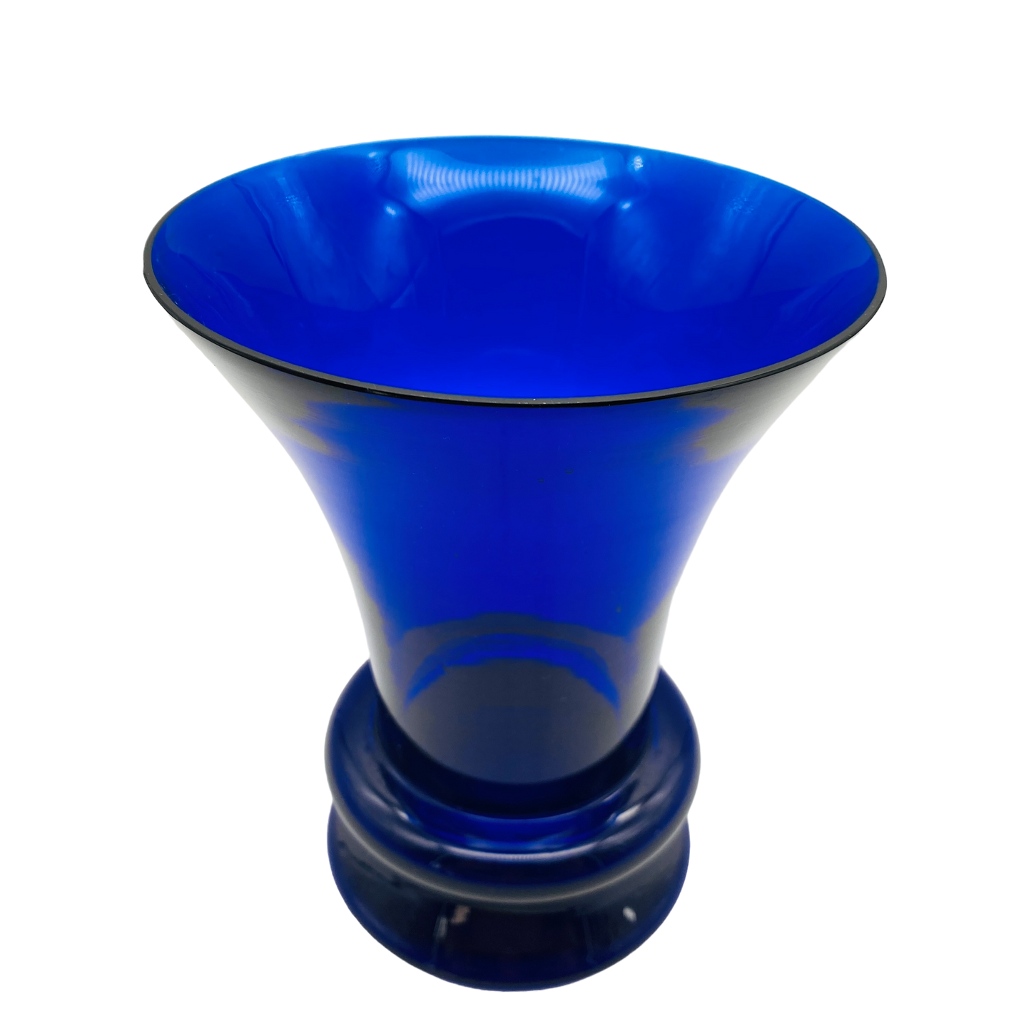 Vase blau Glas 60er 70er Mid Century Lounge Vintage Dekoration