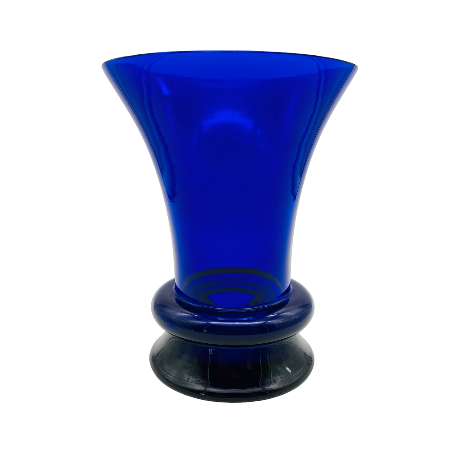 Vase blau Glas 60er 70er Mid Century Lounge Vintage Dekoration