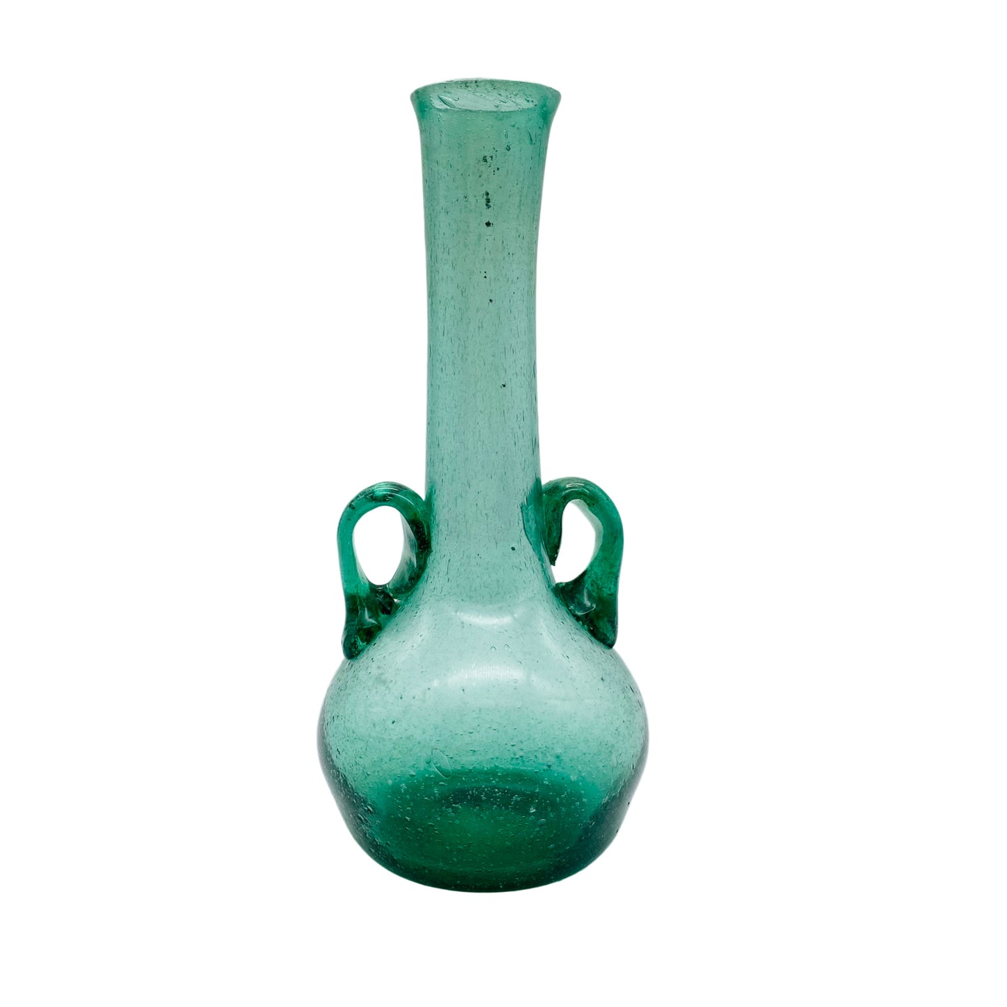 Vase grün 50er 60er Jahre Mid Century Schaumglas Vintage Glas