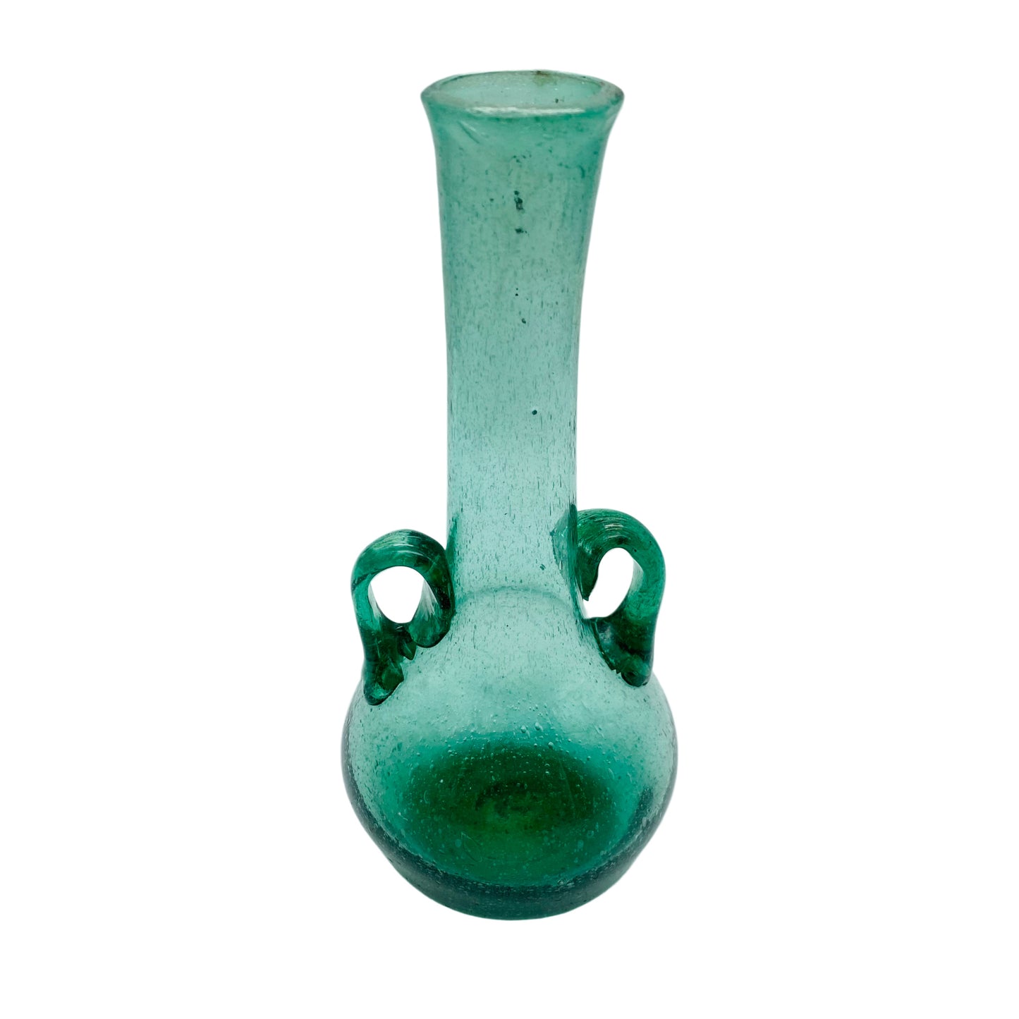 Vase grün 50er 60er Jahre Mid Century Schaumglas Vintage Glas
