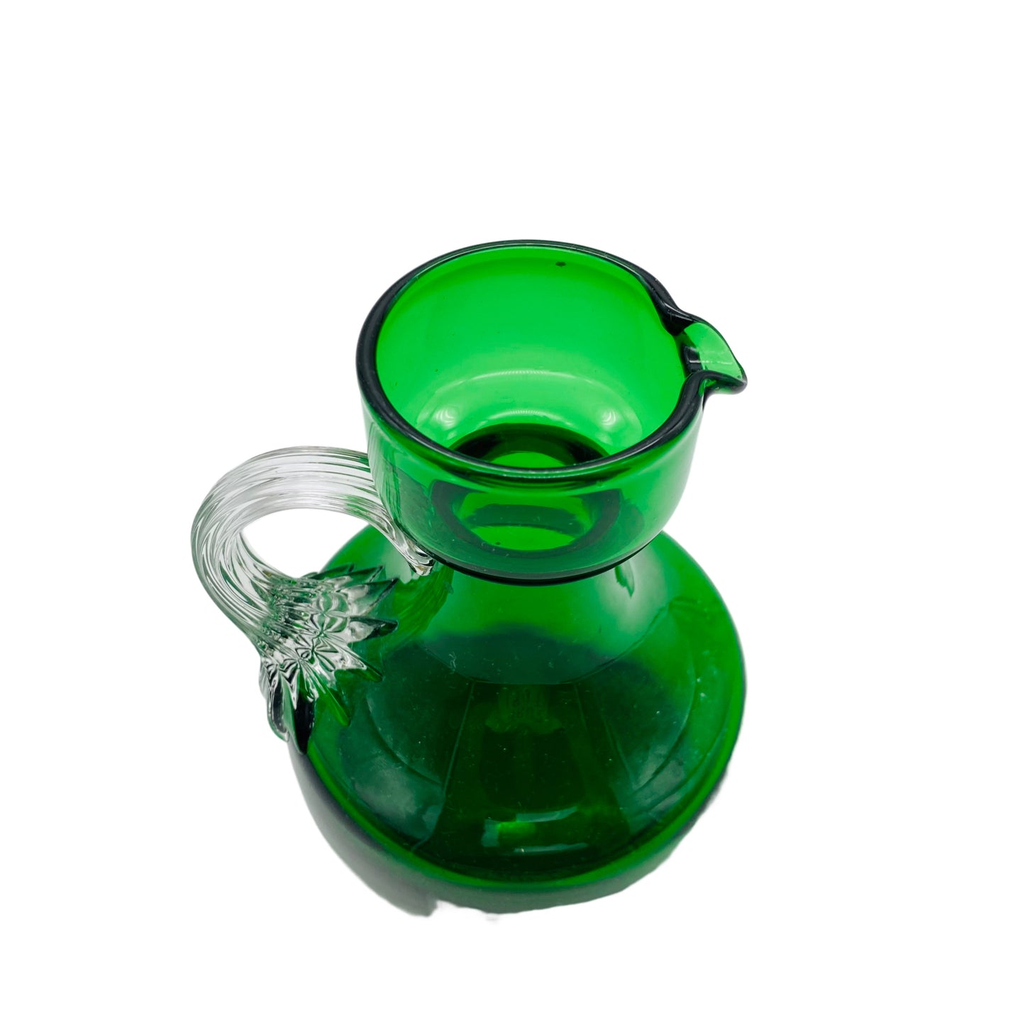 Vase grün Glas 60er 70er Henkelvase Mid Century Lounge
