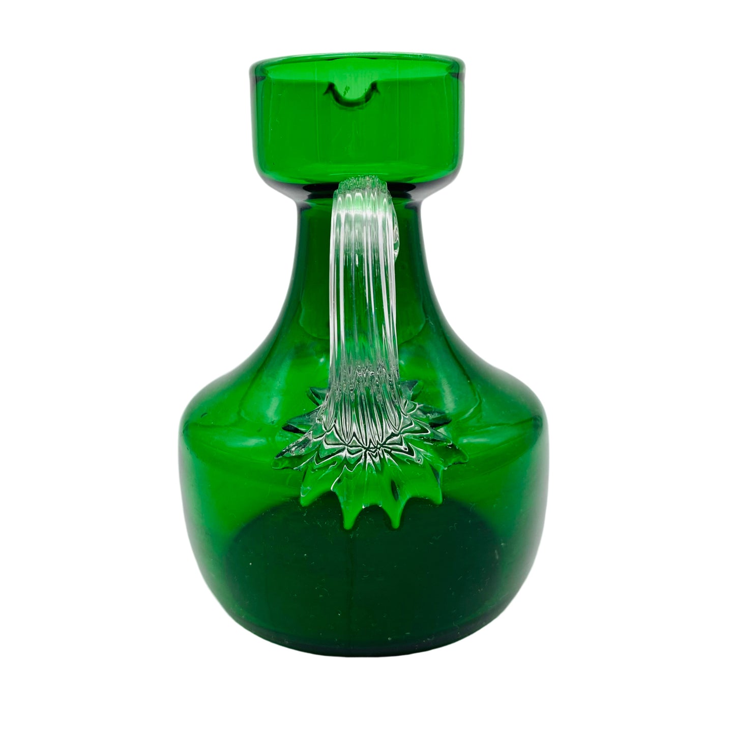 Vase grün Glas 60er 70er Henkelvase Mid Century Lounge