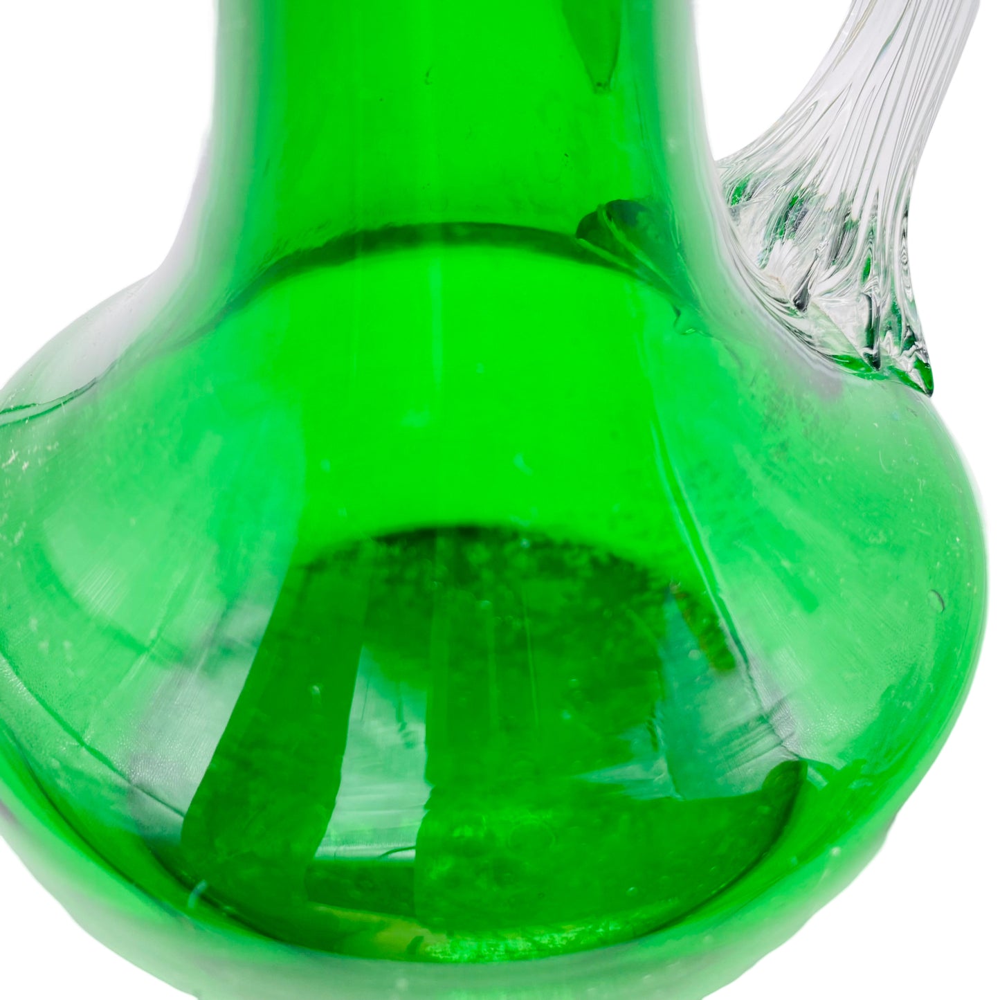 Vase grün Glas 60er 70er Henkelvase Mid Century Lounge