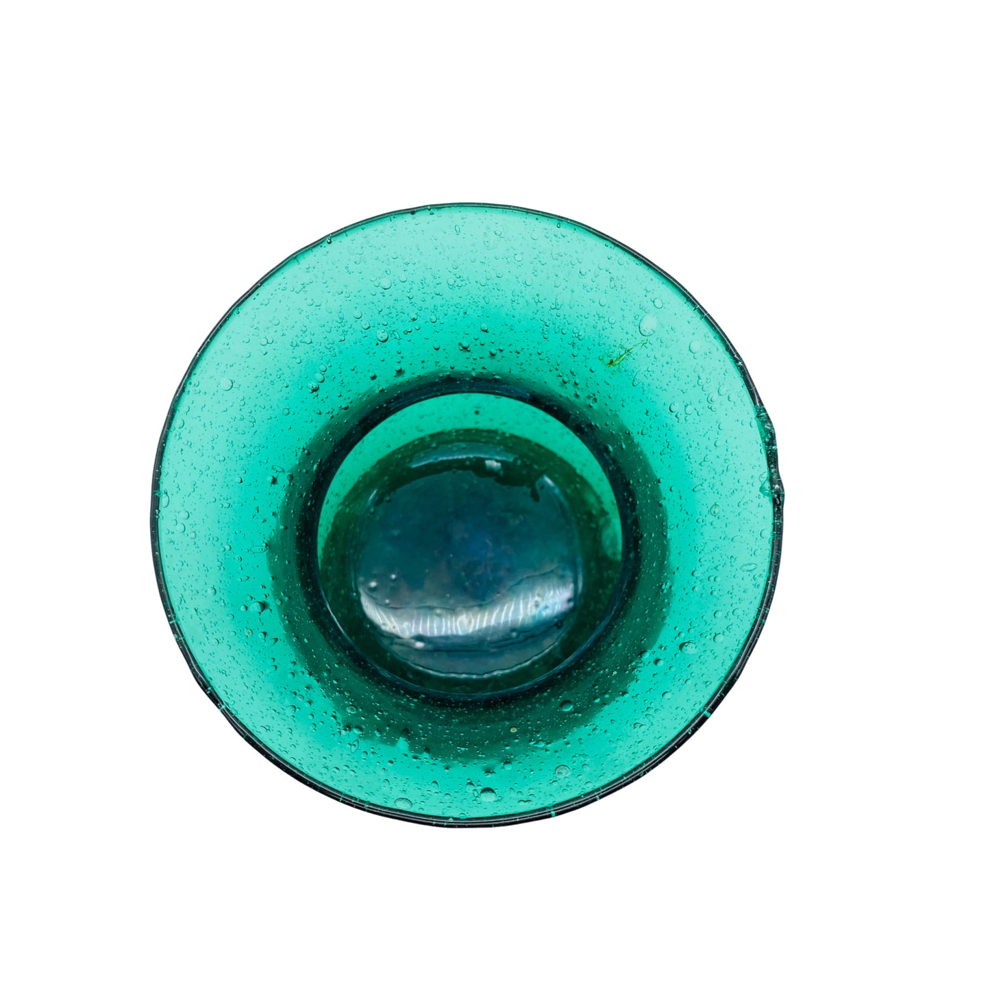 Vase grün Schaumglas Blasen Vintage 50er 60er Glas Mid Century