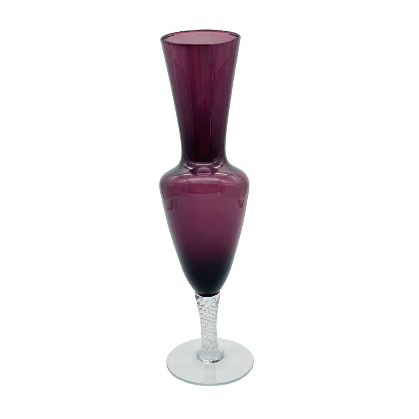 Vase lila Glas Mid Century 60er Jahre Blumenvase Italien
