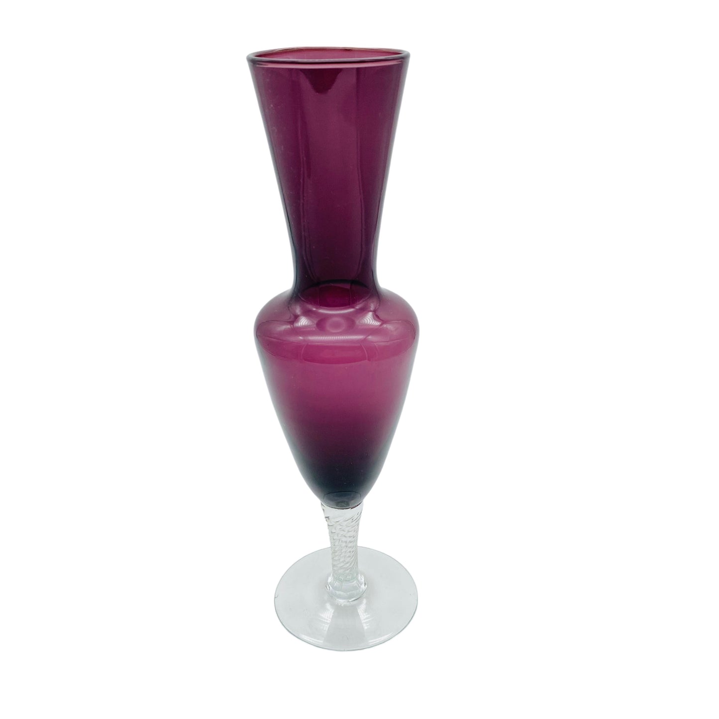 Vase lila Glas Mid Century 60er Jahre Blumenvase Italien