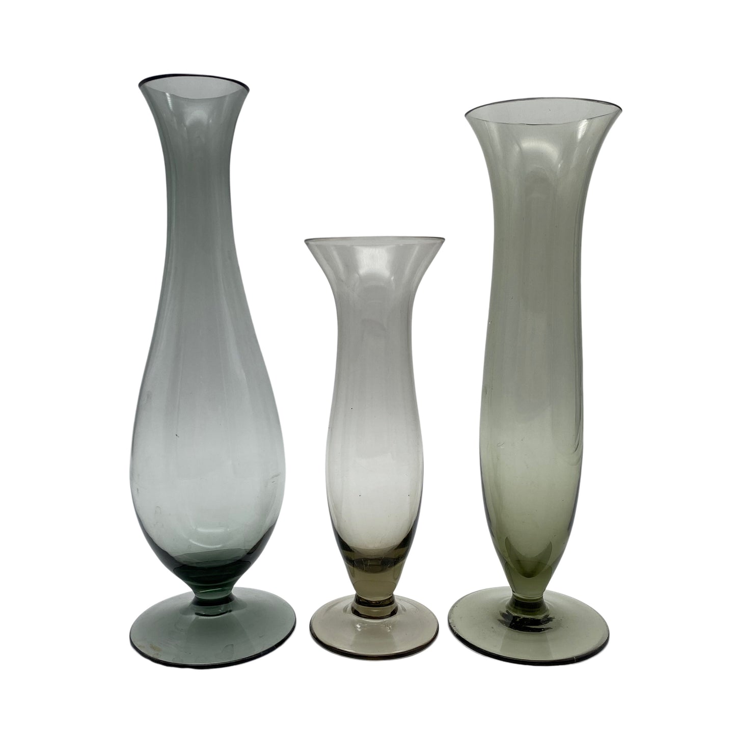 Vasen Konvolut Rauchglas Mid Century 50er 60er Jahre Glas