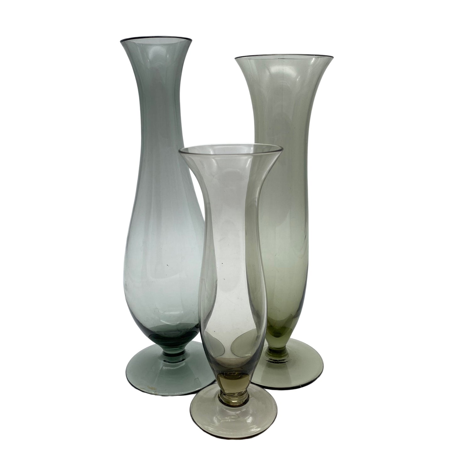 Vasen Konvolut Rauchglas Mid Century 50er 60er Jahre Glas
