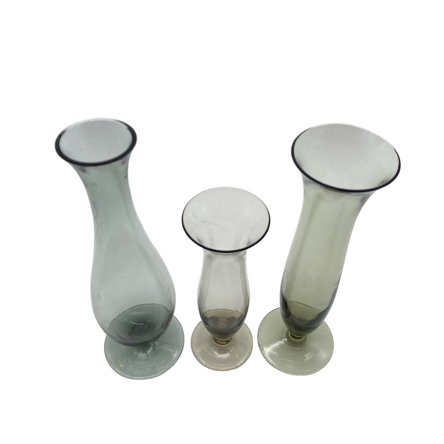 Vasen Konvolut Rauchglas Mid Century 50er 60er Jahre Glas