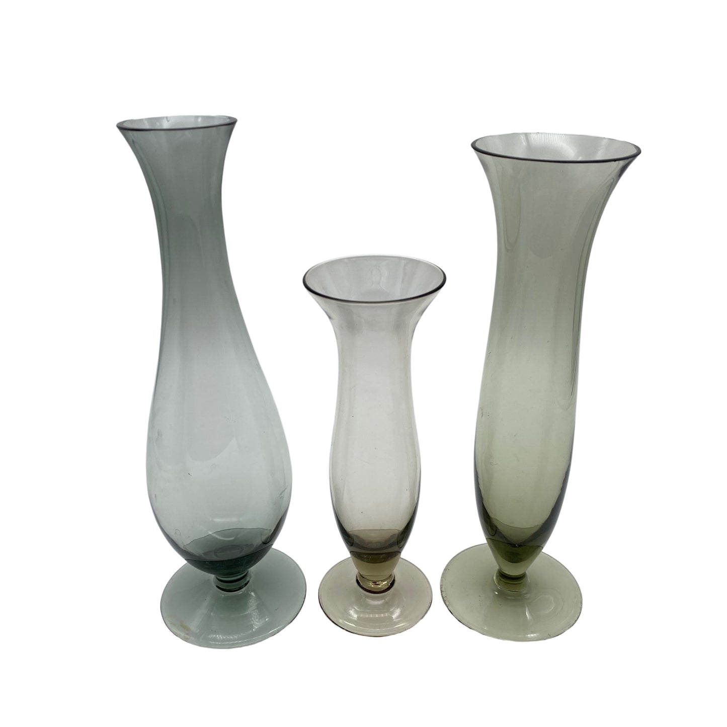 Vasen Konvolut Rauchglas Mid Century 50er 60er Jahre Glas