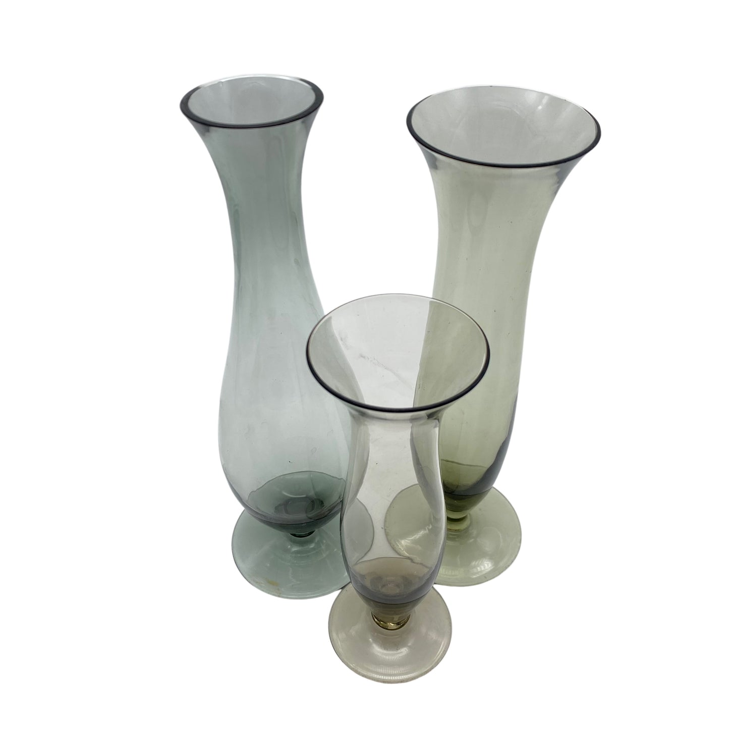 Vasen Konvolut Rauchglas Mid Century 50er 60er Jahre Glas