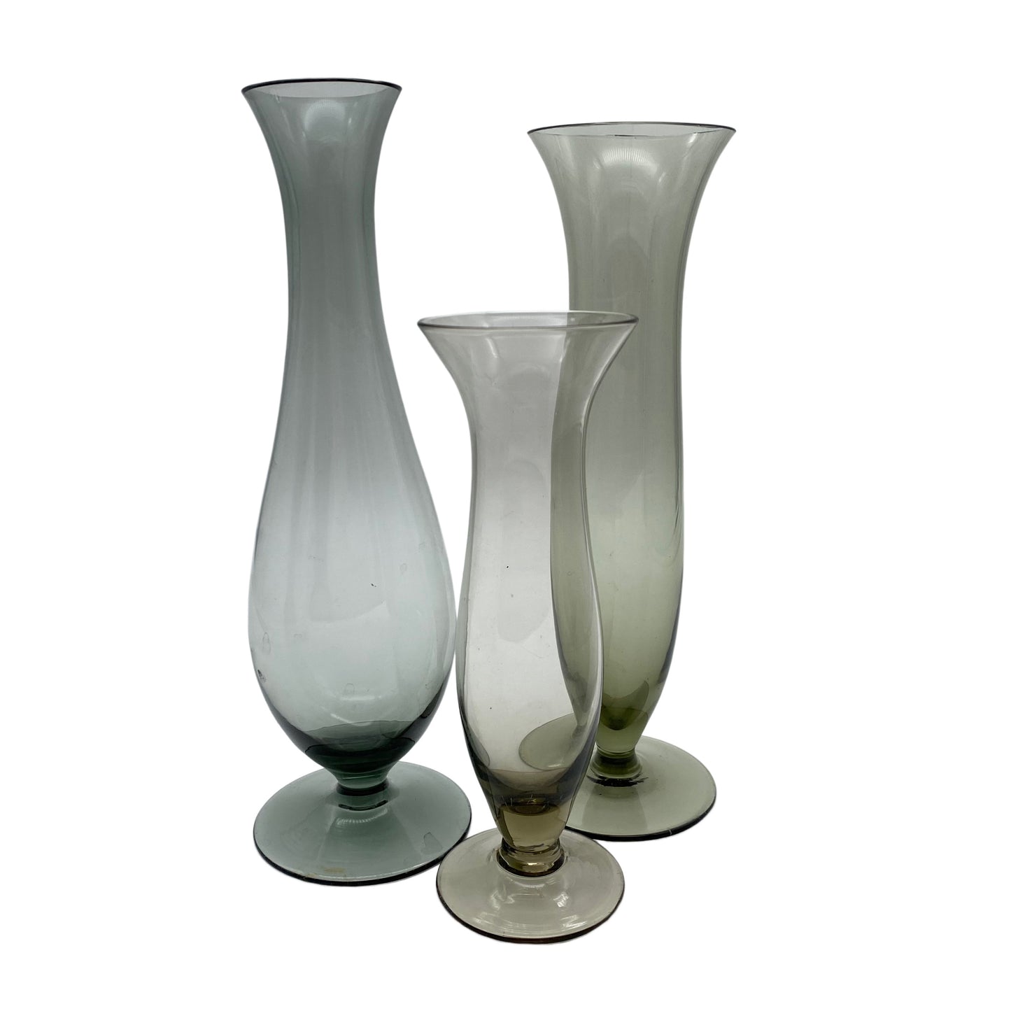 Vasen Konvolut Rauchglas Mid Century 50er 60er Jahre Glas