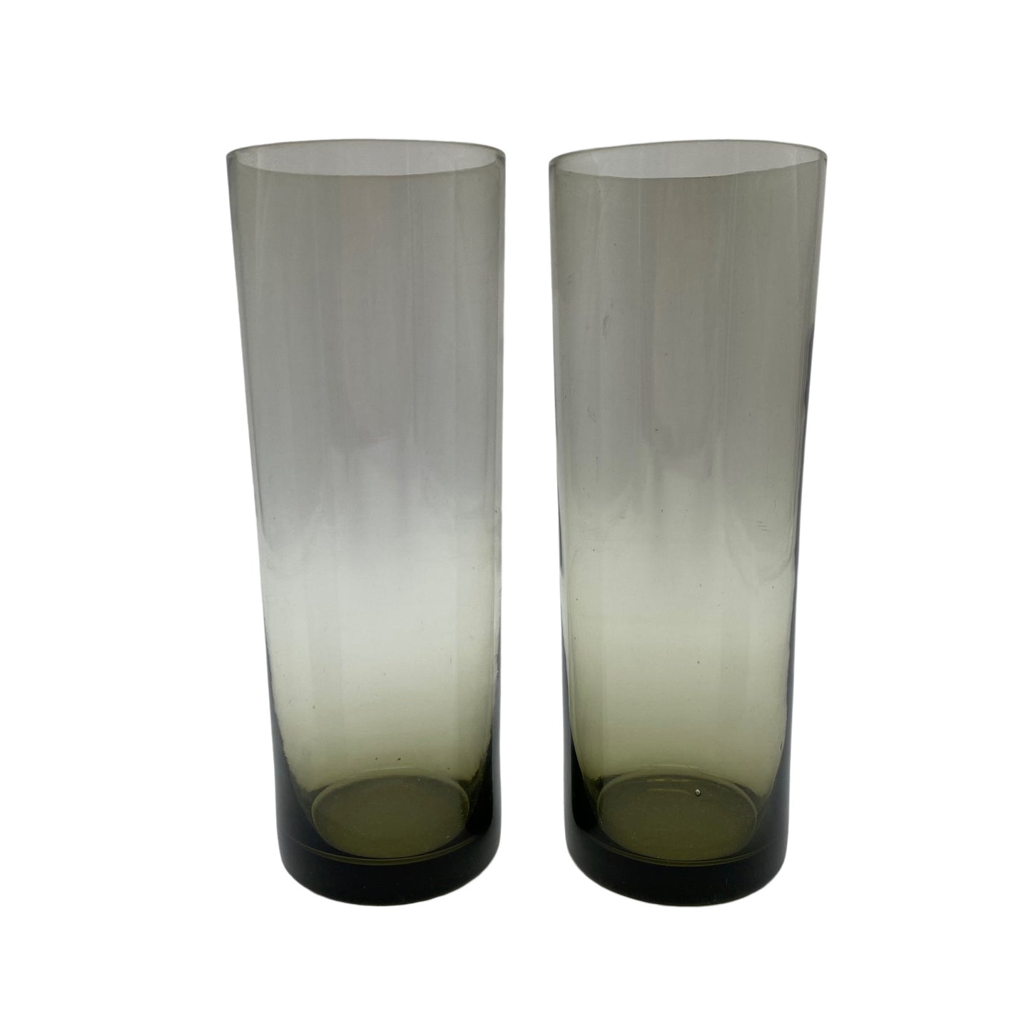 Vasen Set Rauchglas 60er Jahre Mid Century Glas