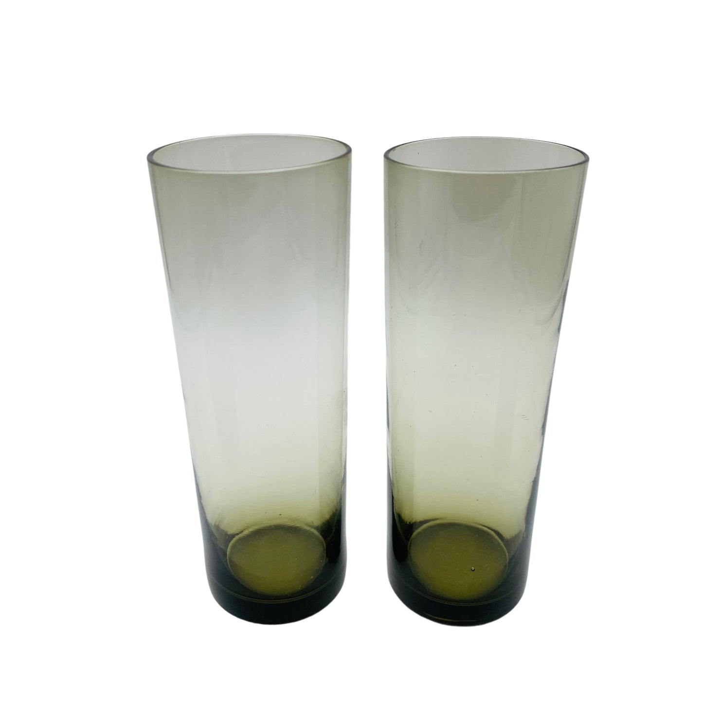 Vasen Set Rauchglas 60er Jahre Mid Century Glas