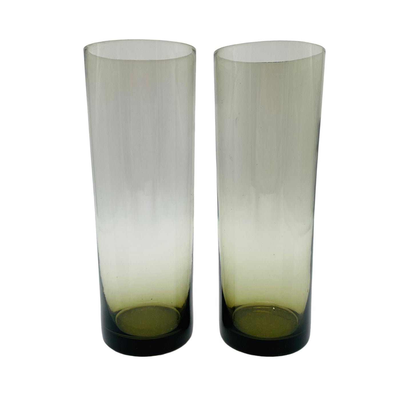 Vasen Set Rauchglas 60er Jahre Mid Century Glas