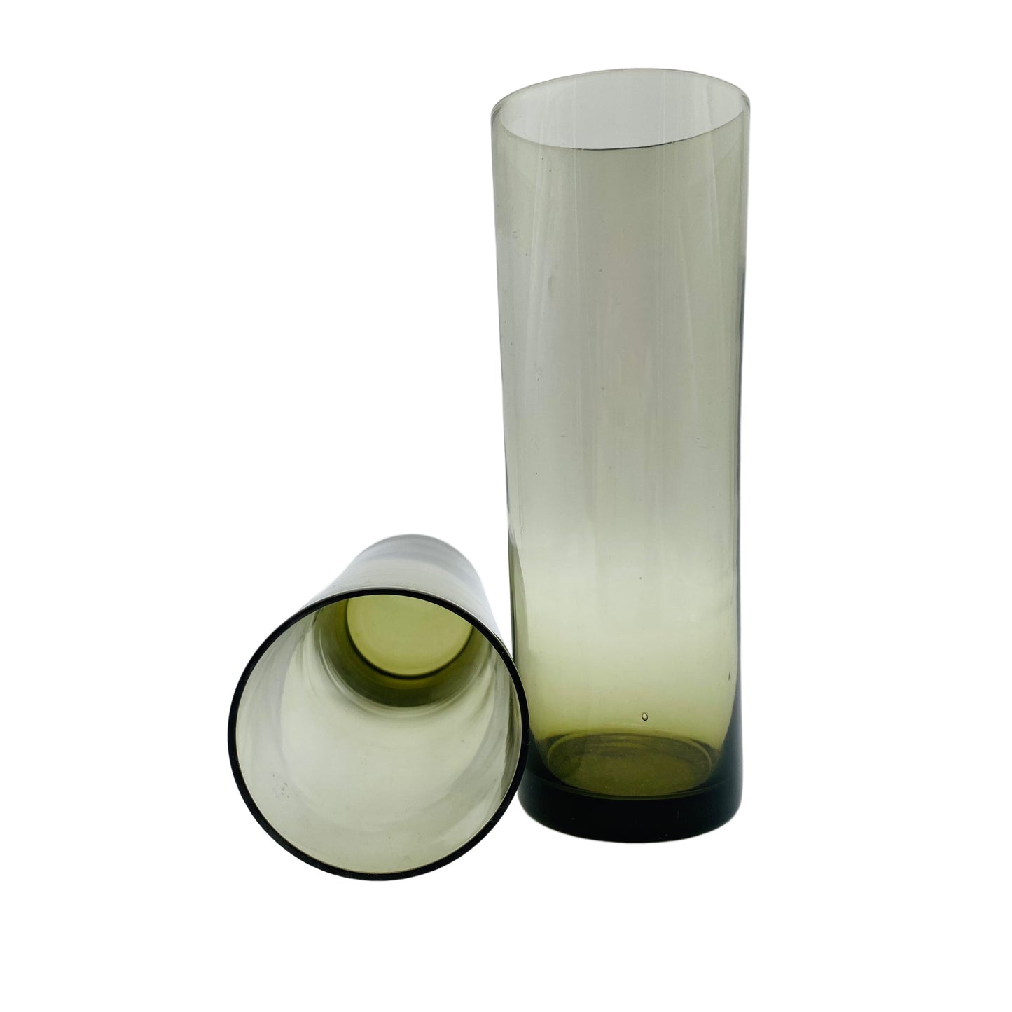 Vasen Set Rauchglas 60er Jahre Mid Century Glas