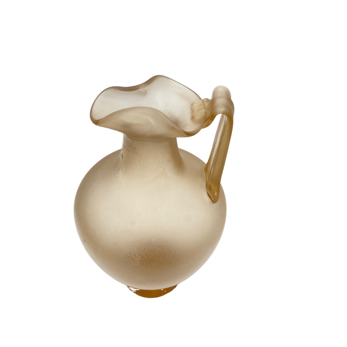 Vase satiniert braun Glas Vintage Henkelvase römisches Dekor