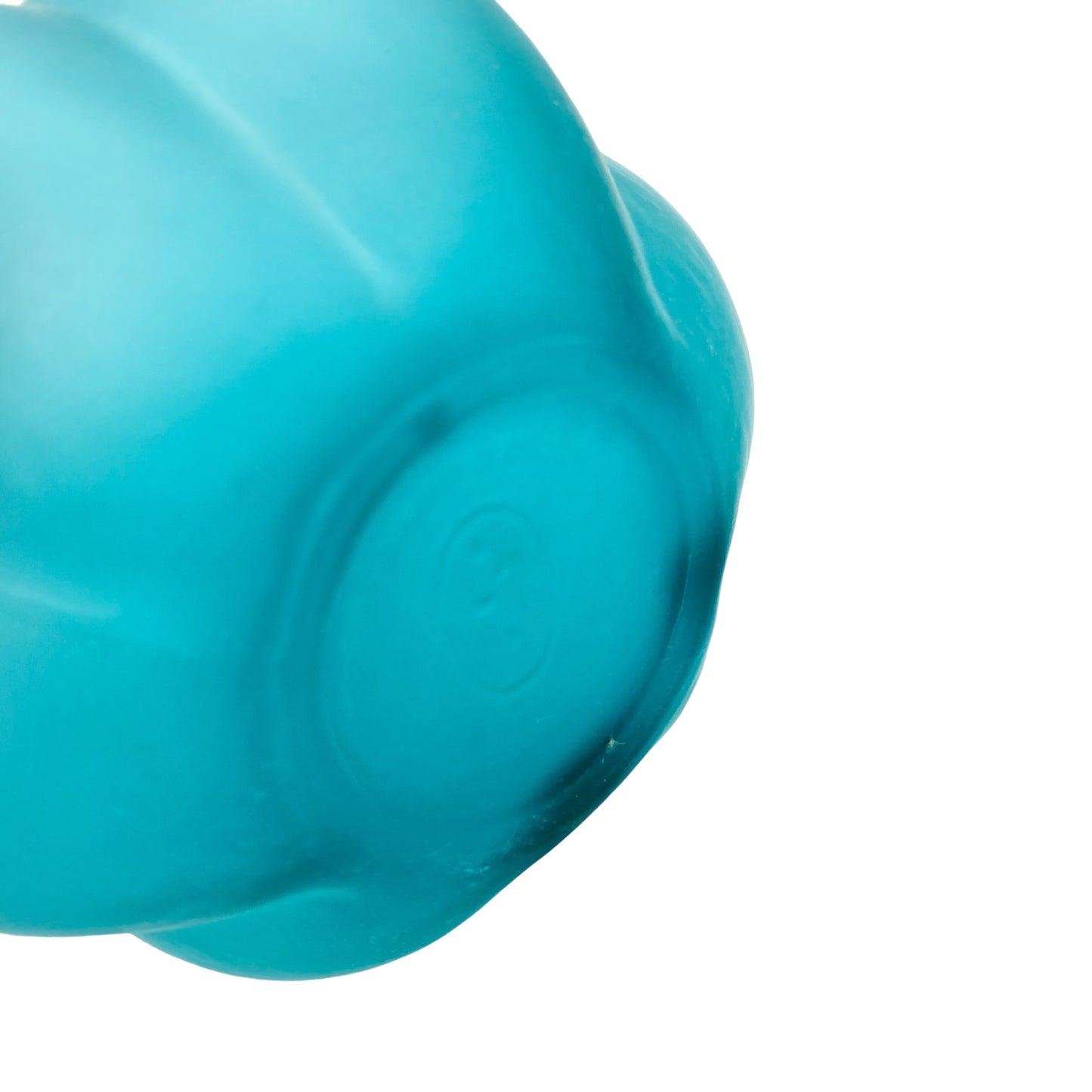 Vase satiniert türkis blau Vintage Design 70er Jahre Blumenvase Glas