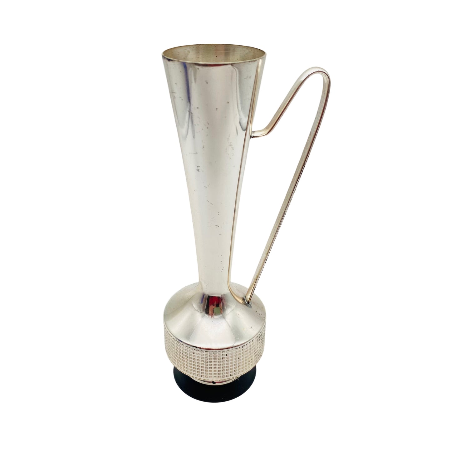 Vase versilbert mit Kunststoff 70er Jahre Vintage