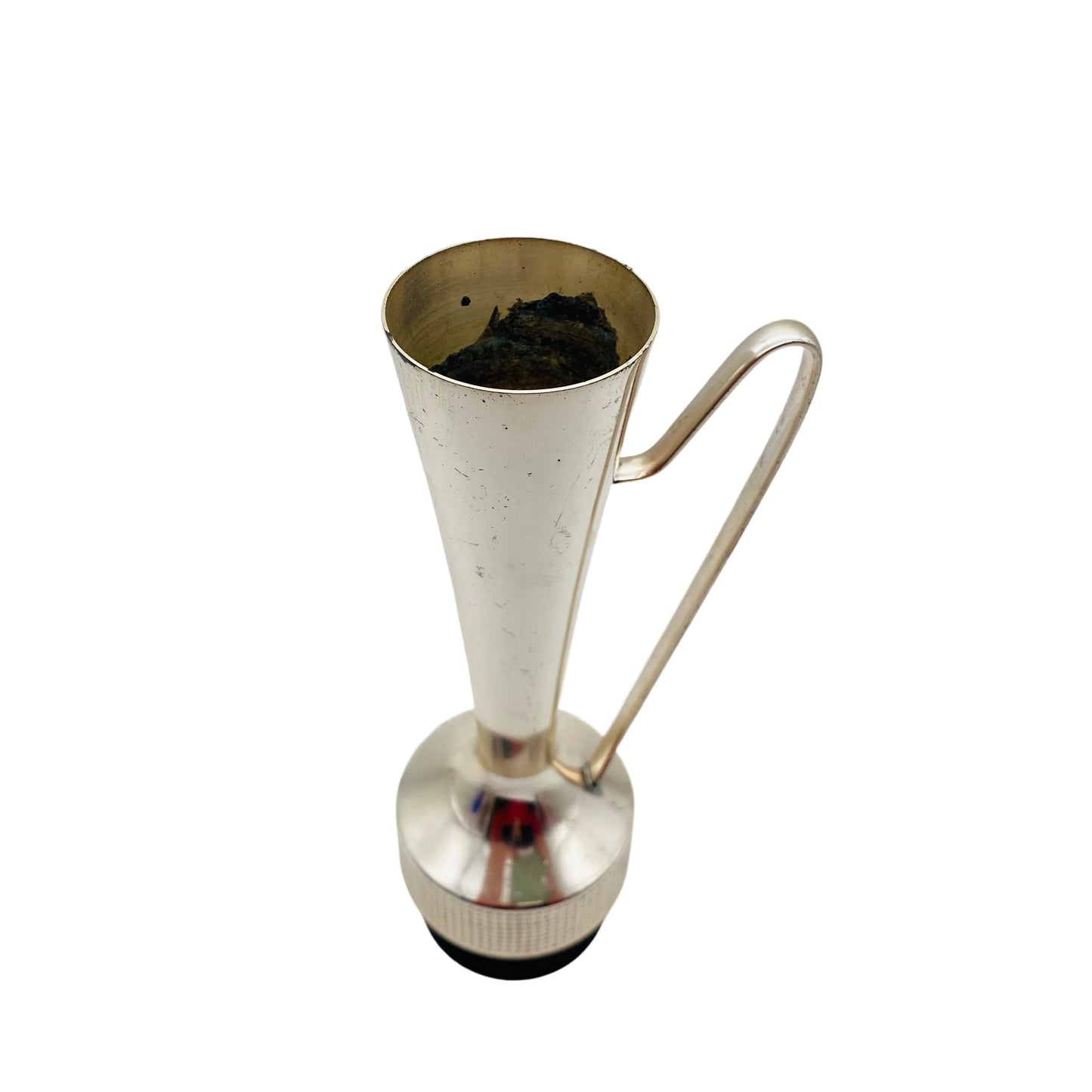 Vase versilbert mit Kunststoff 70er Jahre Vintage