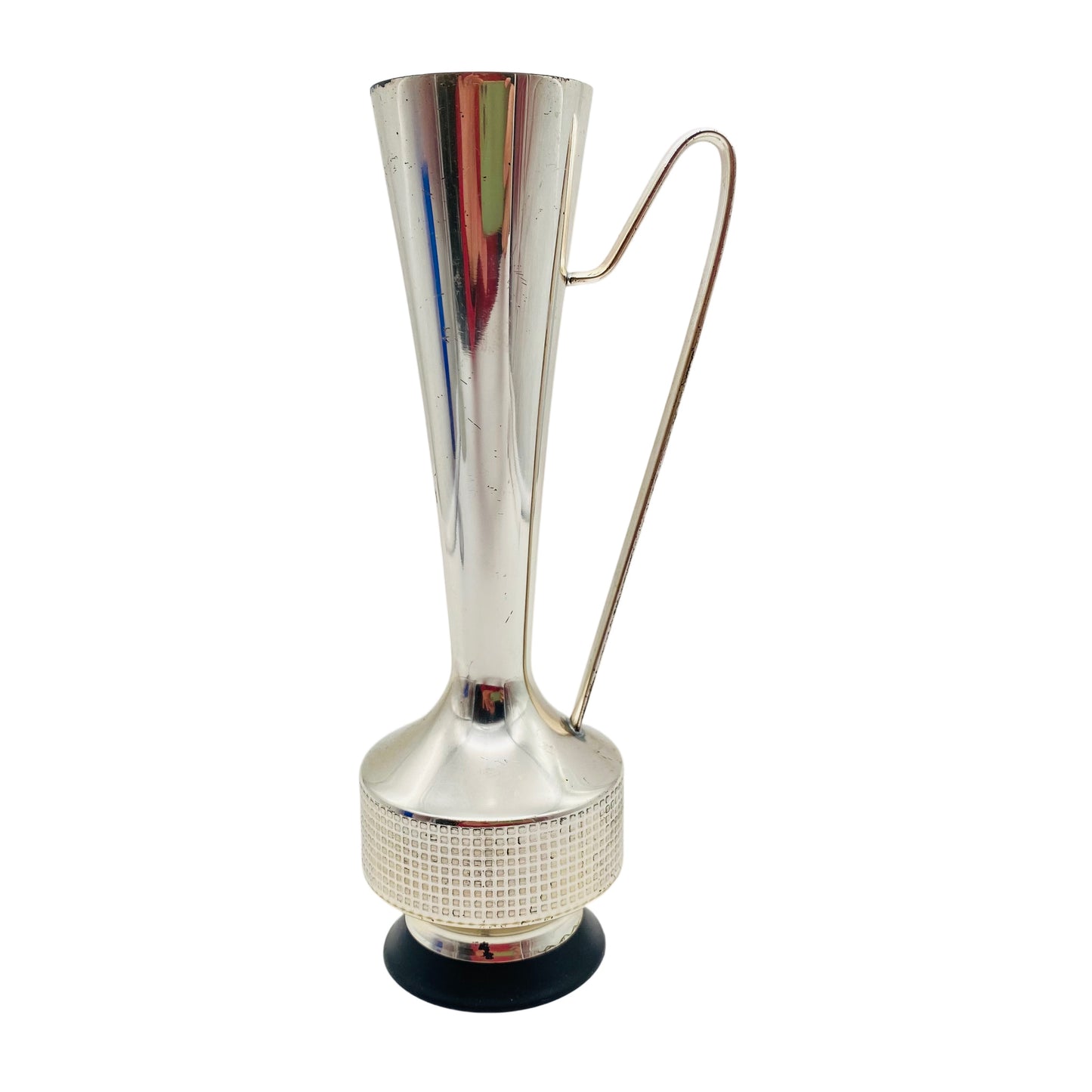 Vase versilbert mit Kunststoff 70er Jahre Vintage