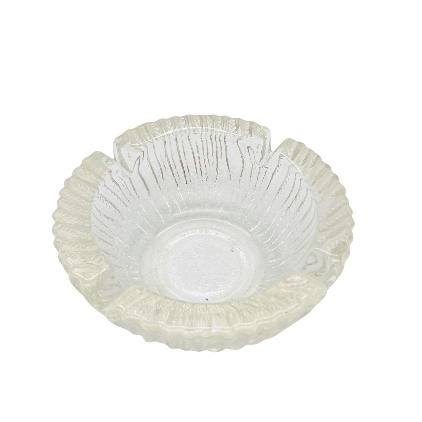 Vintage Aschenbecher Glas Dekoration 60er 70er Jahre Ascher Deko transparent