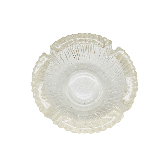 Vintage Aschenbecher Glas Dekoration 60er 70er Jahre Ascher Deko transparent