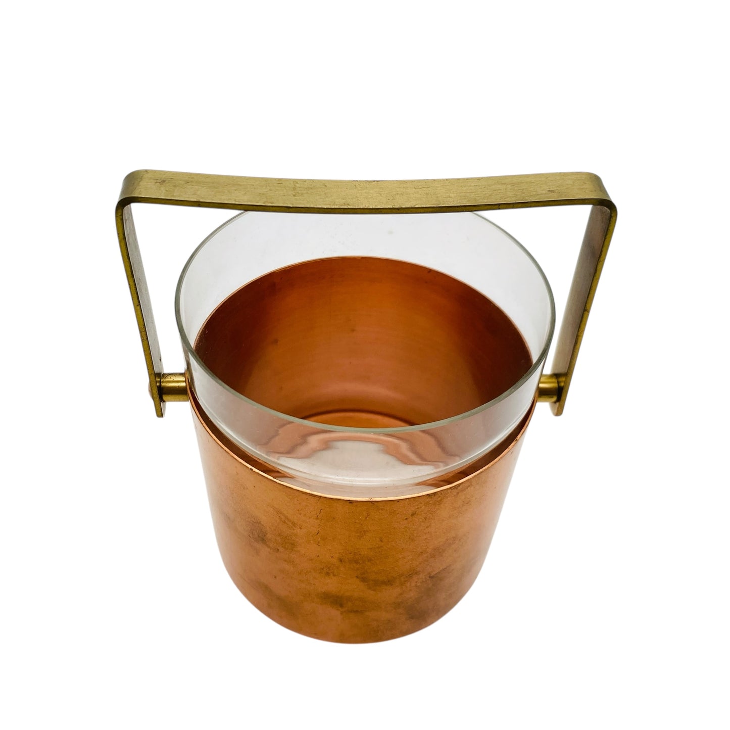 Vintage Barzubehör Eiseimer Kupfer Glas Messing 50er 60er Jahre Dekoration Hausbar