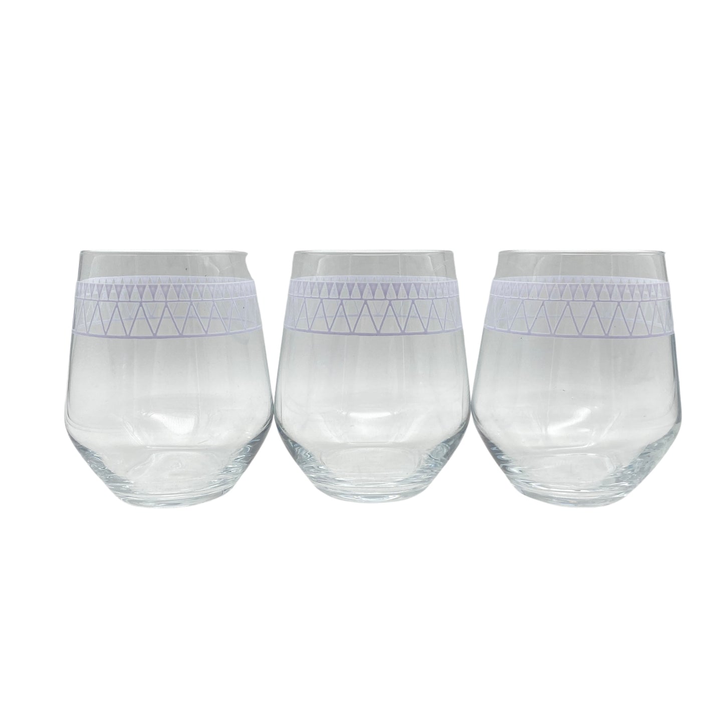 Ikea Gläser Vinter im Vintage Design Weingläser transparent mit Dekor weiß Glas