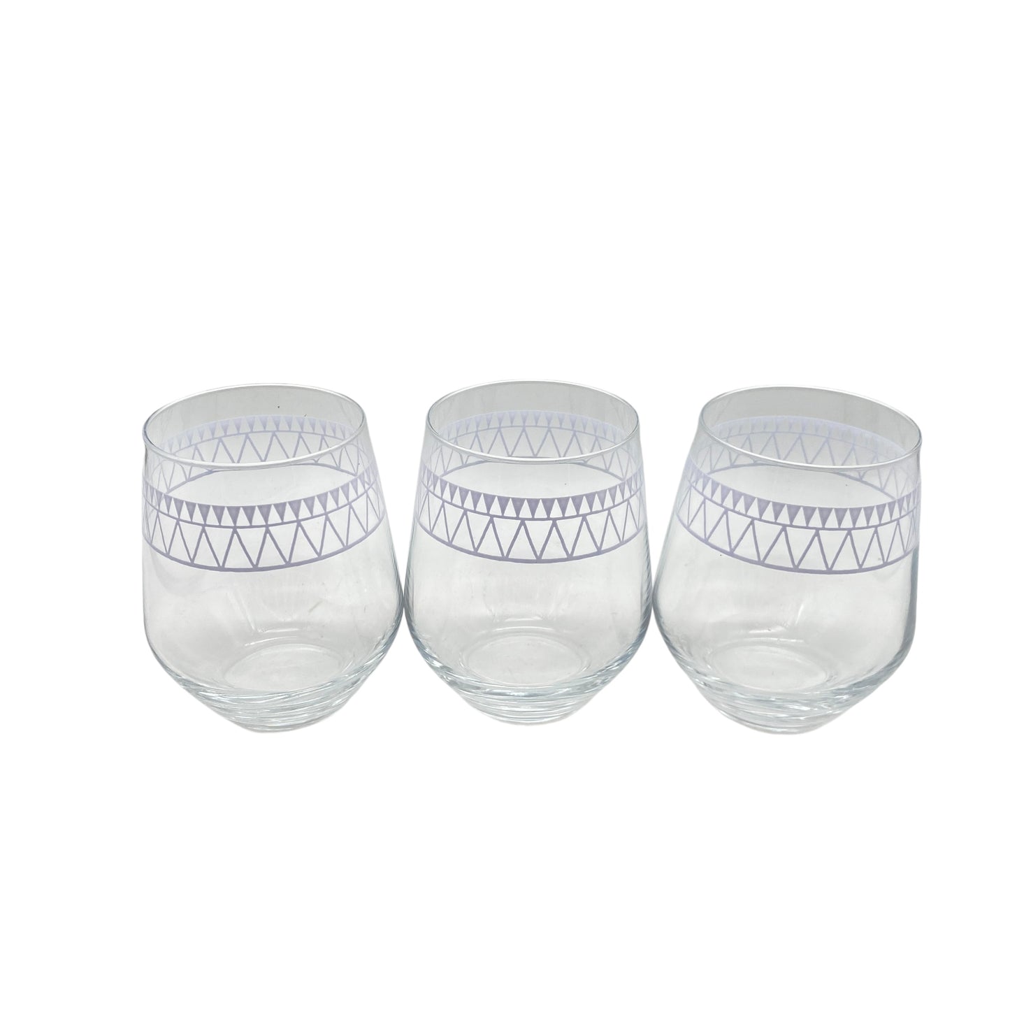 Ikea Gläser Vinter im Vintage Design Weingläser transparent mit Dekor weiß Glas