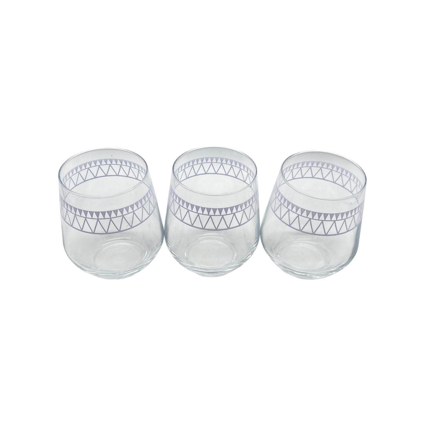 Ikea Gläser Vinter im Vintage Design Weingläser transparent mit Dekor weiß Glas