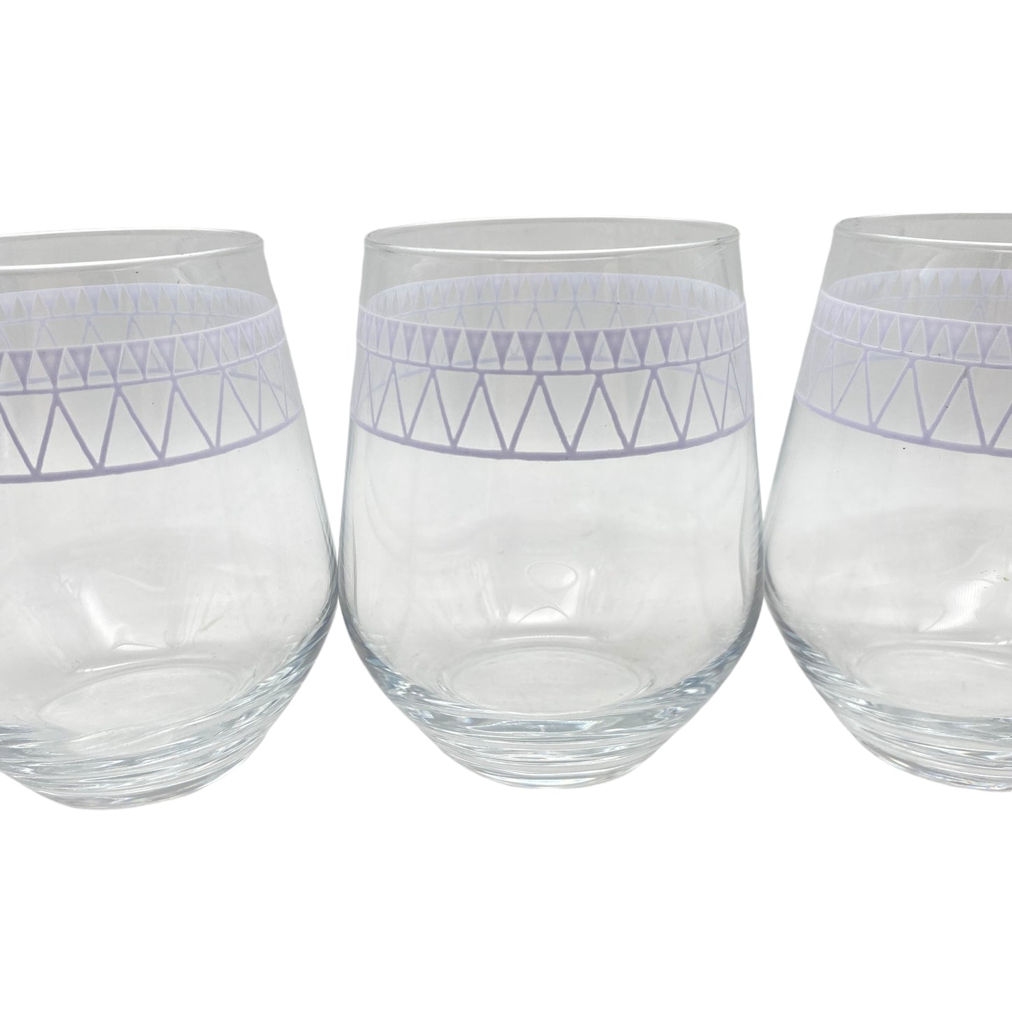 Ikea Gläser Vinter im Vintage Design Weingläser transparent mit Dekor weiß Glas