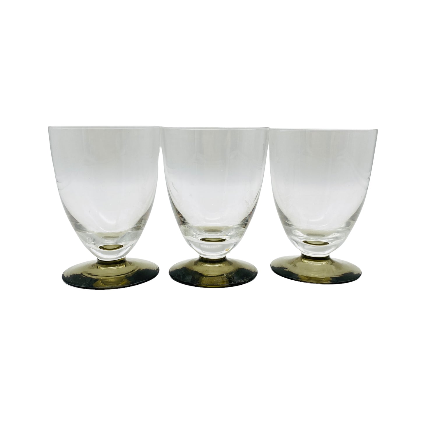 Vintage Gläser Weingläser Rauchglas grau 60er 70er Jahre 3er Set