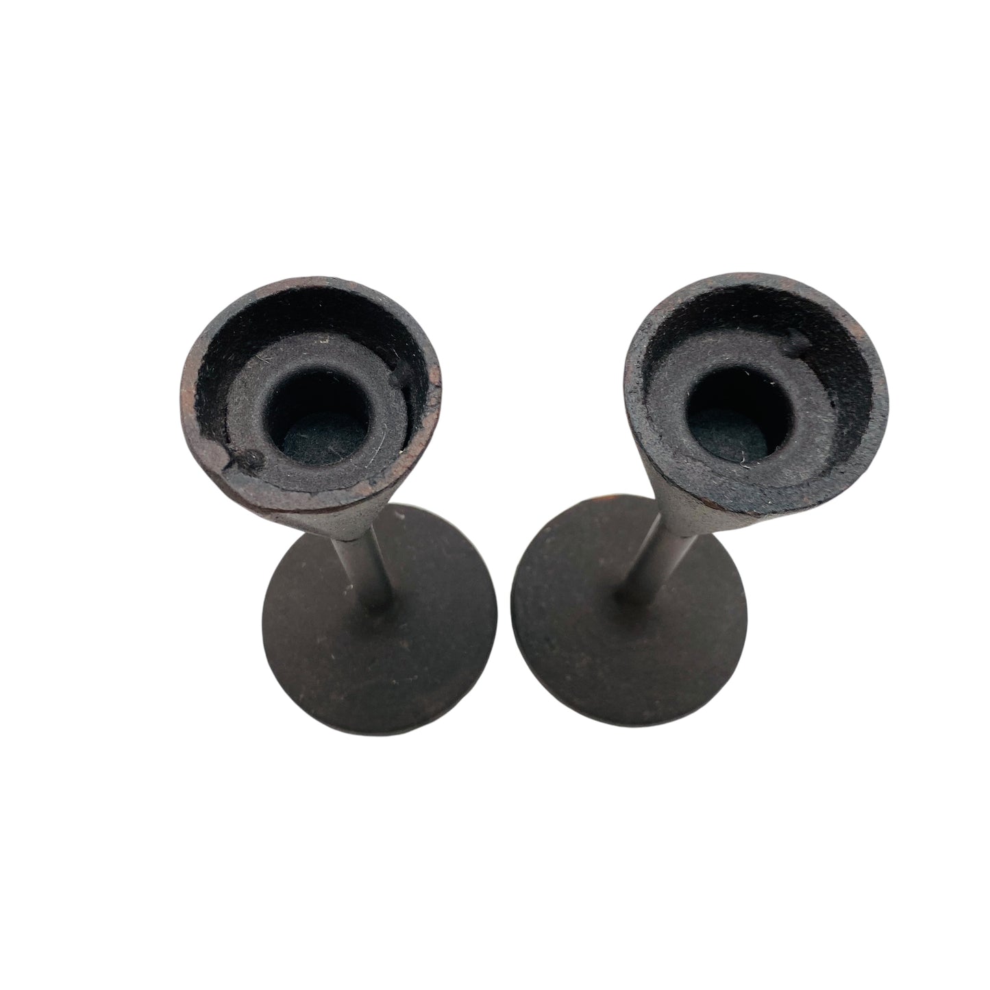 Vintage Kerzenständer Paar Eisen 70er 80er Jahre Kerzenhalter braun