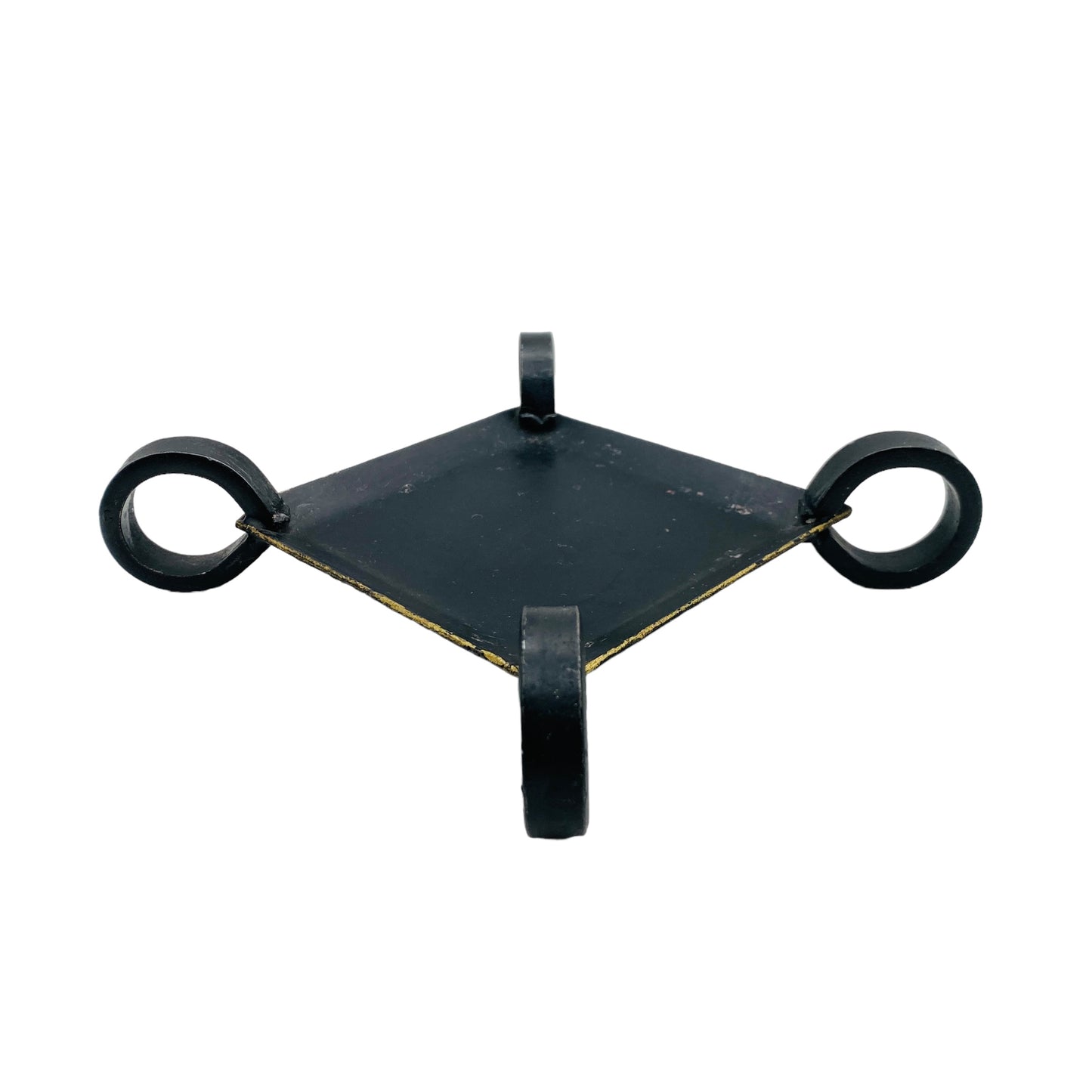 Vintage Kerzenständer schwarz Eisen Metall 60er 70er Jahre